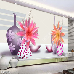 Tranh bình hoa treo tường những bông hoa mẫu đơn khoe sắc