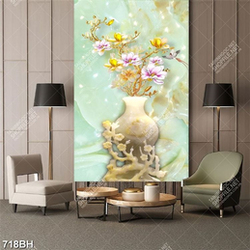 Tranh bình hoa psd những bông hoa mộc lan khoe sắc rực rỡ