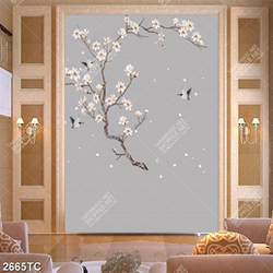 Tranh hoa mộc lan dán tường đẹp