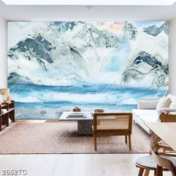 Tranh núi nghệ thuật in dán tường đẹp