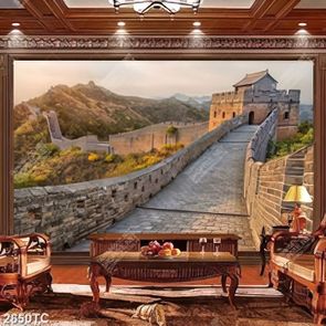 Tranh vạn lý trường thành lúc hoàng hôn