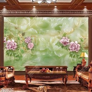 Tranh giả ngọc hoa mẫu đơn in gạch đẹp