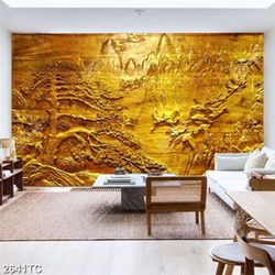 Tranh phù điêu cây Tùng và chim Hạc