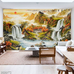 Tranh sơn dầu thác nước