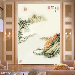 Tranh thủy mặc in kính