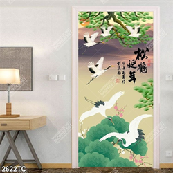 Tranh chim Hạc và cây Tùng