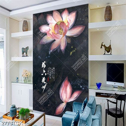 Tranh những bông hoa sen hồng đọng những giọt sương psd Tranh những bông hoa sen hồng đọng những giọt sương psd