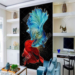 Tranh nghệ thuật những chú cá sim betta với nhiều màu sắc Tranh nghệ thuật những chú cá sim betta với nhiều màu sắc