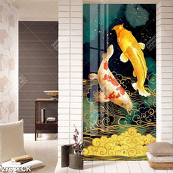 Tranh in uv hai chú cá chú khổng lồ xinh đẹp trong hồ nước Tranh in uv hai chú cá chú khổng lồ xinh đẹp trong hồ nước