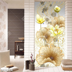 Tranh hoa sen cá chép vàng khoe sắc trong dòng nước mát Tranh hoa sen cá chép vàng khoe sắc trong dòng nước mát