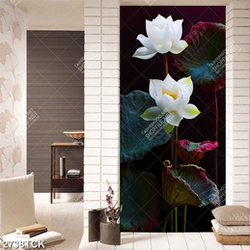 Tranh những bông hoa sen trắng khoe sắc trong màn đêm Tranh những bông hoa sen trắng khoe sắc trong màn đêm