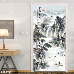 Tranh thác nước phong thủy