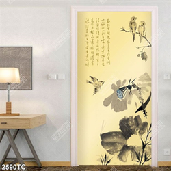 Tranh thư pháp hoa Sen