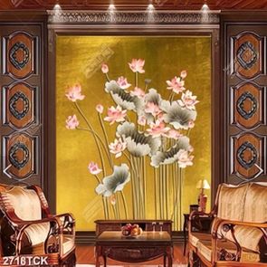 Tranh sơn dầu nghệ thuật những bông hoa sen xinh đẹp Tranh sơn dầu nghệ thuật những bông hoa sen xinh đẹp