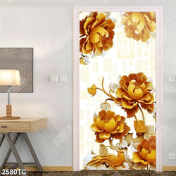 Tranh khổ dọc điêu khắc hoa mẫu đơn