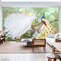 Tranh đôi công nền gỉa ngọc in gạch đẹp