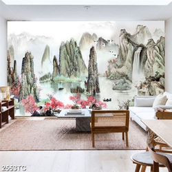 Tranh thủy mặc mùa xuân