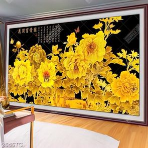 Tranh tài lộc hoa mẫu đơn