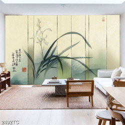 Tranh thư pháp hoa địa lan