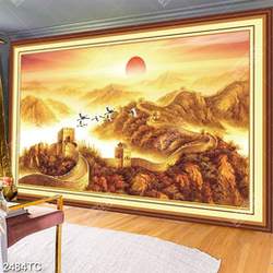 Tranh vạn lý trường thành vào lúc hoàng hôn