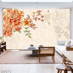 Tranh hoa mẫu đơn dán tường