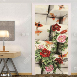 Tranh hoa mẫu đơn cá chép