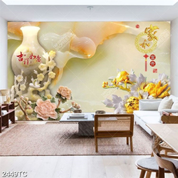 Tranh giả ngọc hoa mẫu đơn