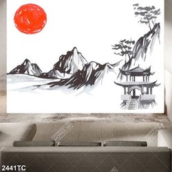 Tranh núi và ngôi chùa