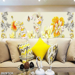 Tranh in tường đầm hoa sen khoe sắc dáp vàng sơn dầu Tranh in tường đầm hoa sen khoe sắc dáp vàng sơn dầu