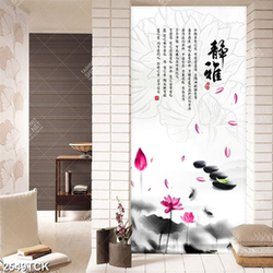 Tranh in canvas đàn cá chép bên hoa sen khoe sắc thắm