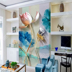 Tranh những bông hoa sen giả ngọc khoe sắc in 3d