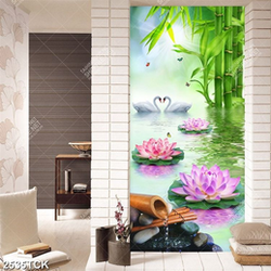 Tranh nghệ thuật hoa sen hồng và cá chép giả ngọc Tranh nghệ thuật hoa sen hồng và cá chép giả ngọc