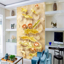 Tranh in uv đàn cá chép bơi tung tăng trong hồ nước