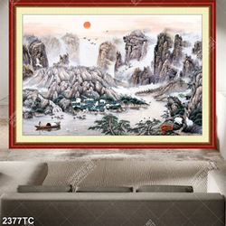 Tranh sơn dầu phong cảnh núi