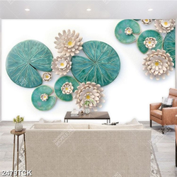 Tranh trang trí tường những bông hoa súng màu trắng