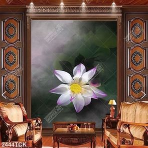 Tranh in canvas những bông sen hồng kheo sắc trong đêm