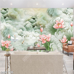 Tranh nghệ thuật hoa sen và chú chuồn chuồn giả ngọc Tranh nghệ thuật hoa sen và chú chuồn chuồn giả ngọc