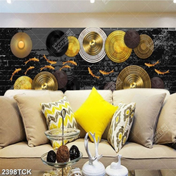 Tranh đàn cá chép dáp vàng trong hồ nước trong psd