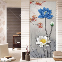 Tranh giả ngọc bông hoa sen màu xanh dương xinh đẹp Tranh giả ngọc bông hoa sen màu xanh dương xinh đẹp