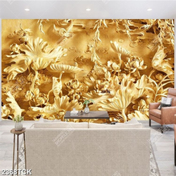 Tranh in canvas những chiếc lá đan xen bông hoa sen gỗ Tranh in canvas những chiếc lá đan xen bông hoa sen gỗ