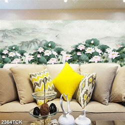 Tranh hồ hoa sen trắng giữa đại ngàn sông núi psd Tranh hồ hoa sen trắng giữa đại ngàn sông núi psd