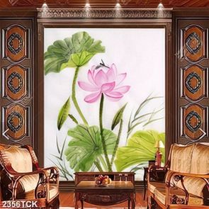 Tranh vẽ hoa sen hồng và chú chuồn chuồn trong gió Tranh vẽ hoa sen hồng và chú chuồn chuồn trong gió