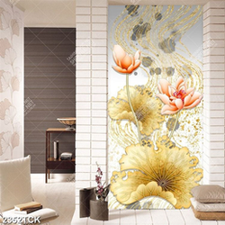 Tranh sơn dầu trang trí những bông hoa sen xinh đẹp Tranh sơn dầu trang trí những bông hoa sen xinh đẹp