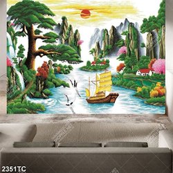 Tranh sơn dầu thuận buồm xuôi gió