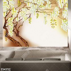 Tranh tài lộc hoa tử đằng chất lượng cao