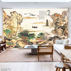 Tranh thư pháp cảnh phong thủy