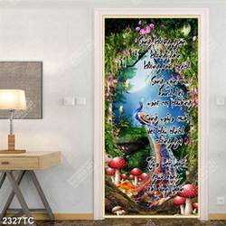 Tranh thư pháp chim công