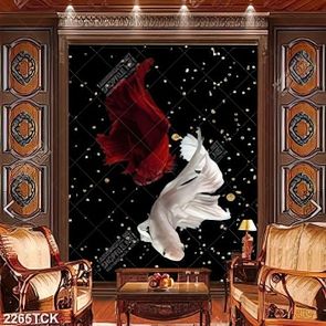 Tranh in tường hai chú cá sim betta quẩy đuôi xinh đẹp Tranh in tường hai chú cá sim betta quẩy đuôi xinh đẹp