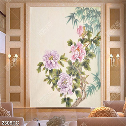 Tranh mẫu đơn dán tường đẹp