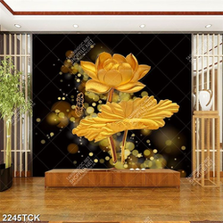 Tranh in uv đôi chim non bay trên hồ sen giả ngọc Tranh in uv đôi chim non bay trên hồ sen giả ngọc